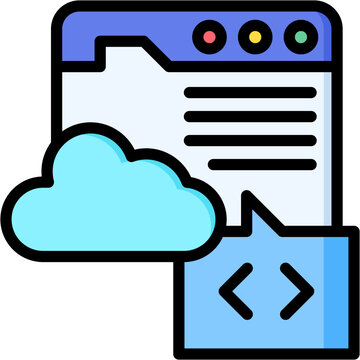 Cloud Coding Icon
