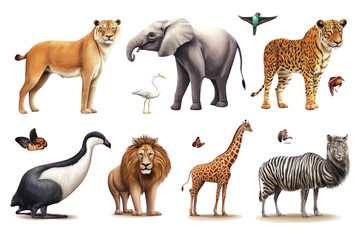 Captivating Wildlife Display. Realistic and Detailed Animal Figures Concept