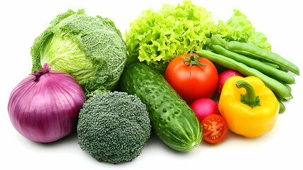 Fresh and colorful assortment of vegetables, perfect for healthy eating.