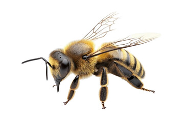 Buzzing Bee. Realistic Insect Illustration for Nature Lovers
