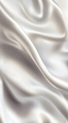 Obraz premium A close-up view of luxurious, flowing white silk fabric, showcasing its elegant texture and smooth surface.