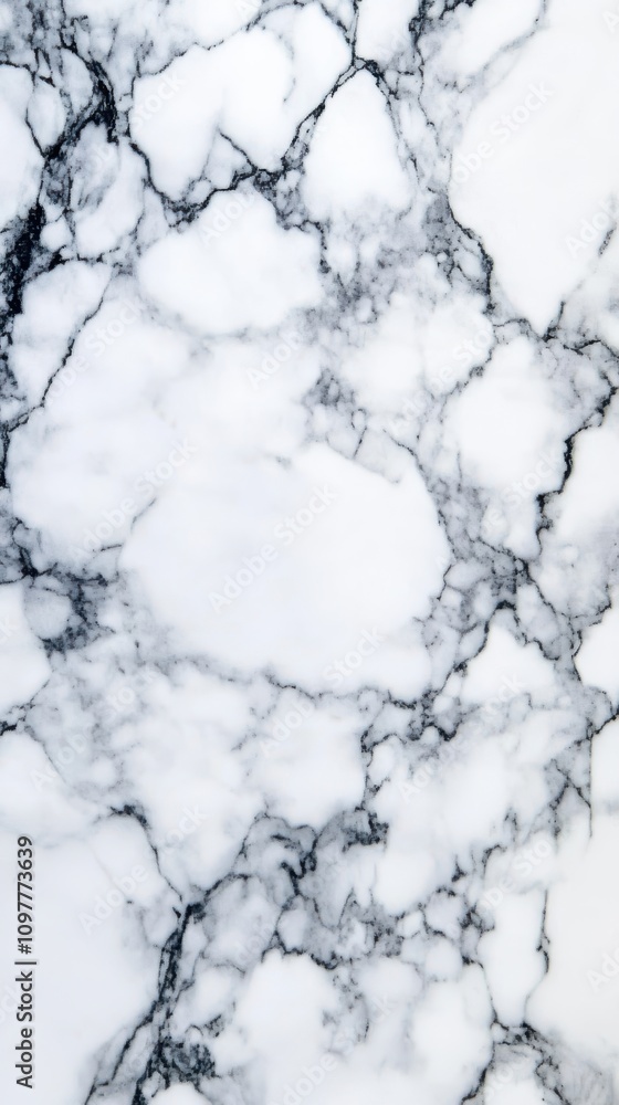 Poster elegant black and white marble texture with unique veining patterns.