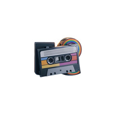 Fototapeta premium old audio cassette tape retro nostalgia vintage music 