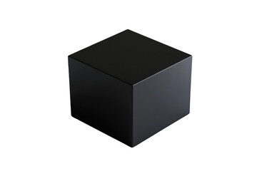Fototapeta premium Embracing Simplicity. Black square isolated on white background realistic, detailed concept
