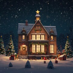 Fototapeta premium Christmas tree with presents