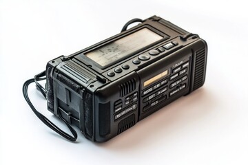 A vintage portable radio cassette player designed for music lovers. This classic device brings nostalgia and joy to every listener. Perfect for collectors. Generative AI