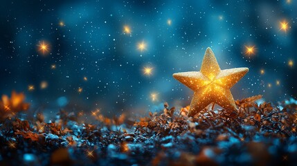 Magical christmas event enchanted forest christmas decoration winter wonderland close-up view holiday spirit