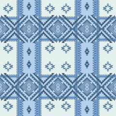 Geometric abstract Aztec embroidery oriental traditional seamless pattern. Native geometry decorative design for fabric, wallpaper, background, interior, decoration, texture, fashion, print