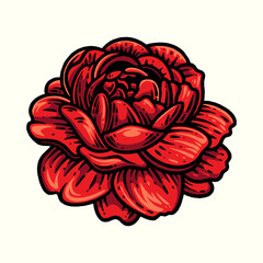 rose vector drawing