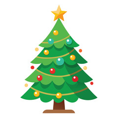 Christmas tree vector for festive work