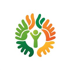 Obraz premium Social action logo isolated on white background ,