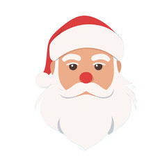 simple minimalist cartoon Santa Claus vector illustration isolated