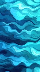 Fototapeta premium Abstract waves in varying shades of blue create a soothing and tranquil backdrop.
