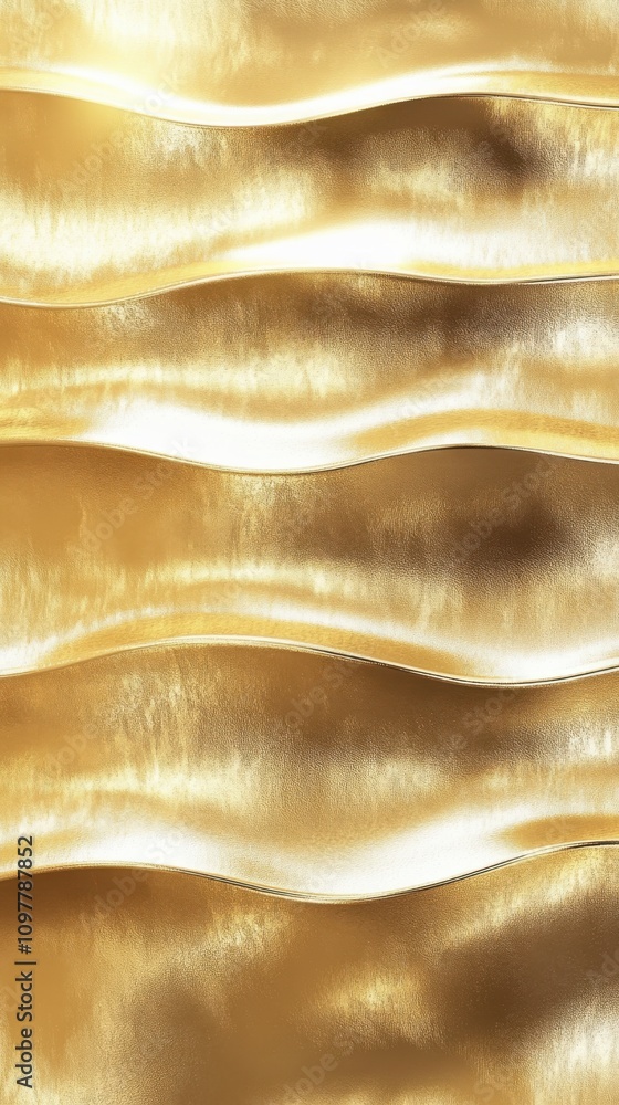 Aufkleber elegant wavy golden texture with a shimmering surface, creating a luxurious and opulent atmosphere.
