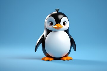 Naklejka premium arafed penguin with a white and black beak and a black nose