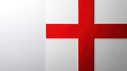 Obraz premium Red cross on white background.