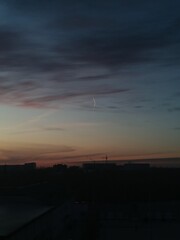 sunset over the city