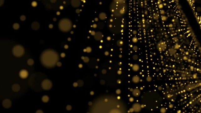 Gold particle abstract background animation