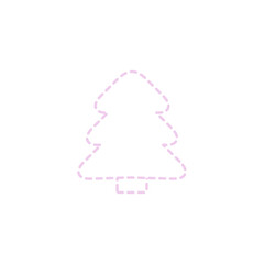 シンプルな波線のツリーアイコン♪PNG