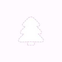 シンプルな波線のツリーアイコン♪