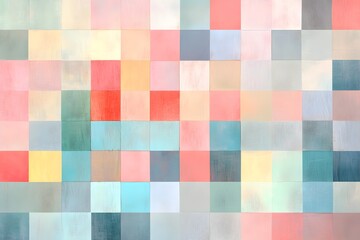 Pastel Squares in a Geometric Grid for a Modern Design