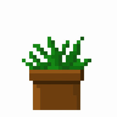 indoor flowers in pixel art