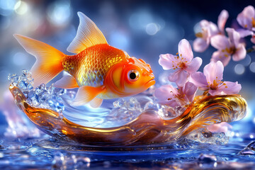 Goldfish in Aquarium