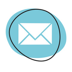 Kontakt Button - Icon in blau und wei&szlig;