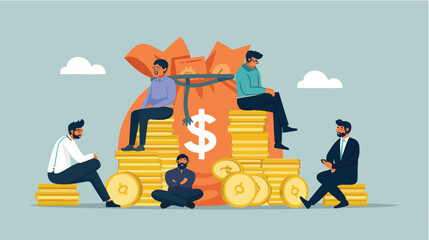 Fototapeta premium Financial Growth and Wealth Management Illustration