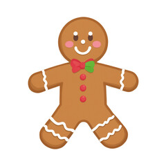 simple minimalist cartoon gingerbread man cookies vector illustration isolated