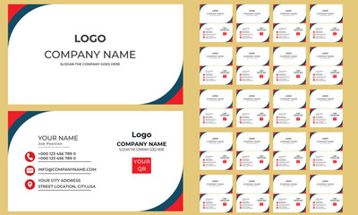 Modern creative professional business card template design.