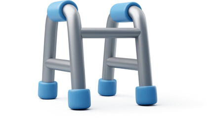 3d Vector Walker frame, Medical supplies, Equipment for elderly concept.