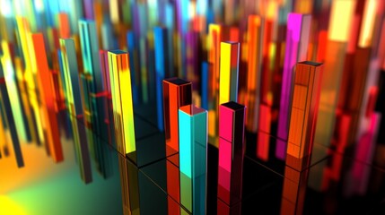 Obraz premium Corporate profit performance with analytics reports, ideal for financial data insights