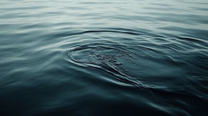 Naklejka premium Calm Water Surface with Gentle Ripples Under Natural Light, Creating a Serene and Meditative Atmosphere for Relaxation and Reflection, Perfect for Nature and Tranquility Themes