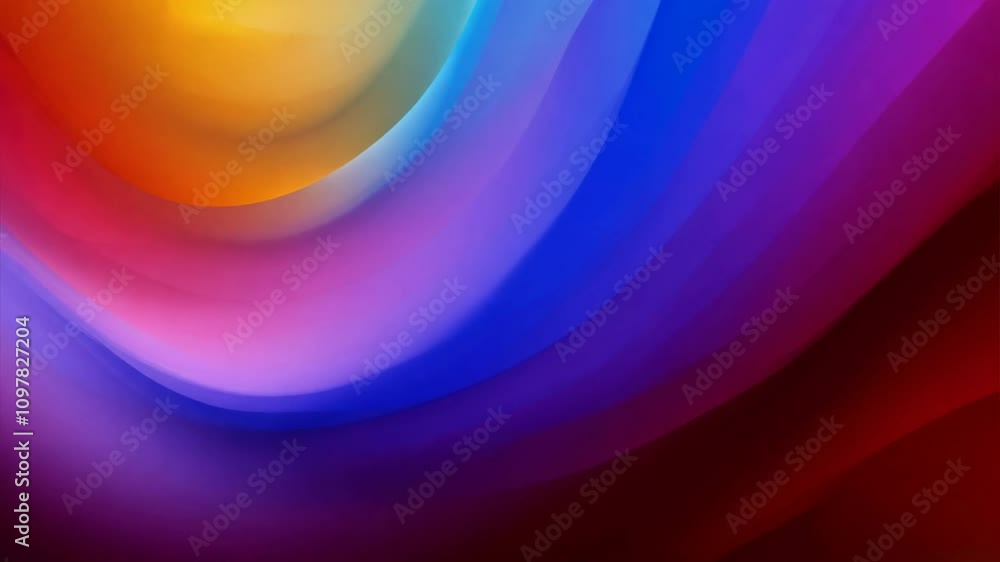 Wall mural rainbow swirl abstract: vibrant, dynamic curves of color create a mesmerizing abstract image. perfec