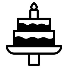 birthday cake icon dualtone