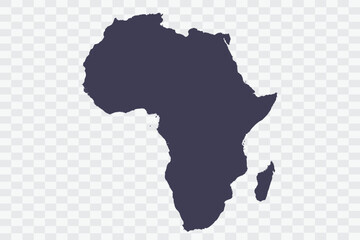 Africa Map Slate Color on White Background quality files Png