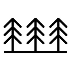 Forest icon. Vector line icon	