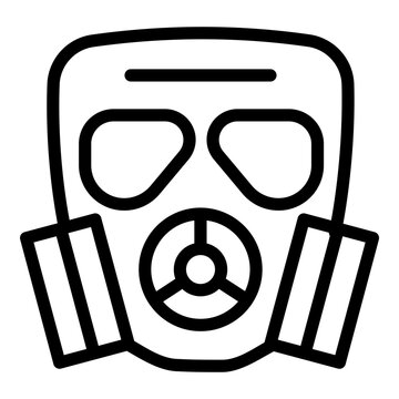 recommend clip art: Gas mask icon. Vector line icon	