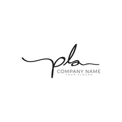 PB handwritten signature monogram letter logo design template for personal branding or business