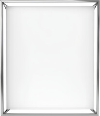 Empty silver frame ready for artwork display