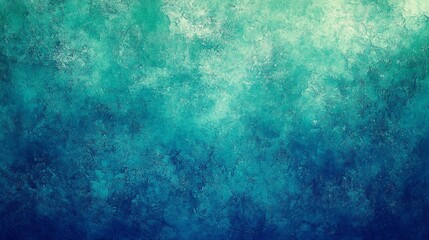 Obraz premium Abstract teal and blue gradient with green accents, featuring a grainy glowing noise texture, ideal for covers and headers