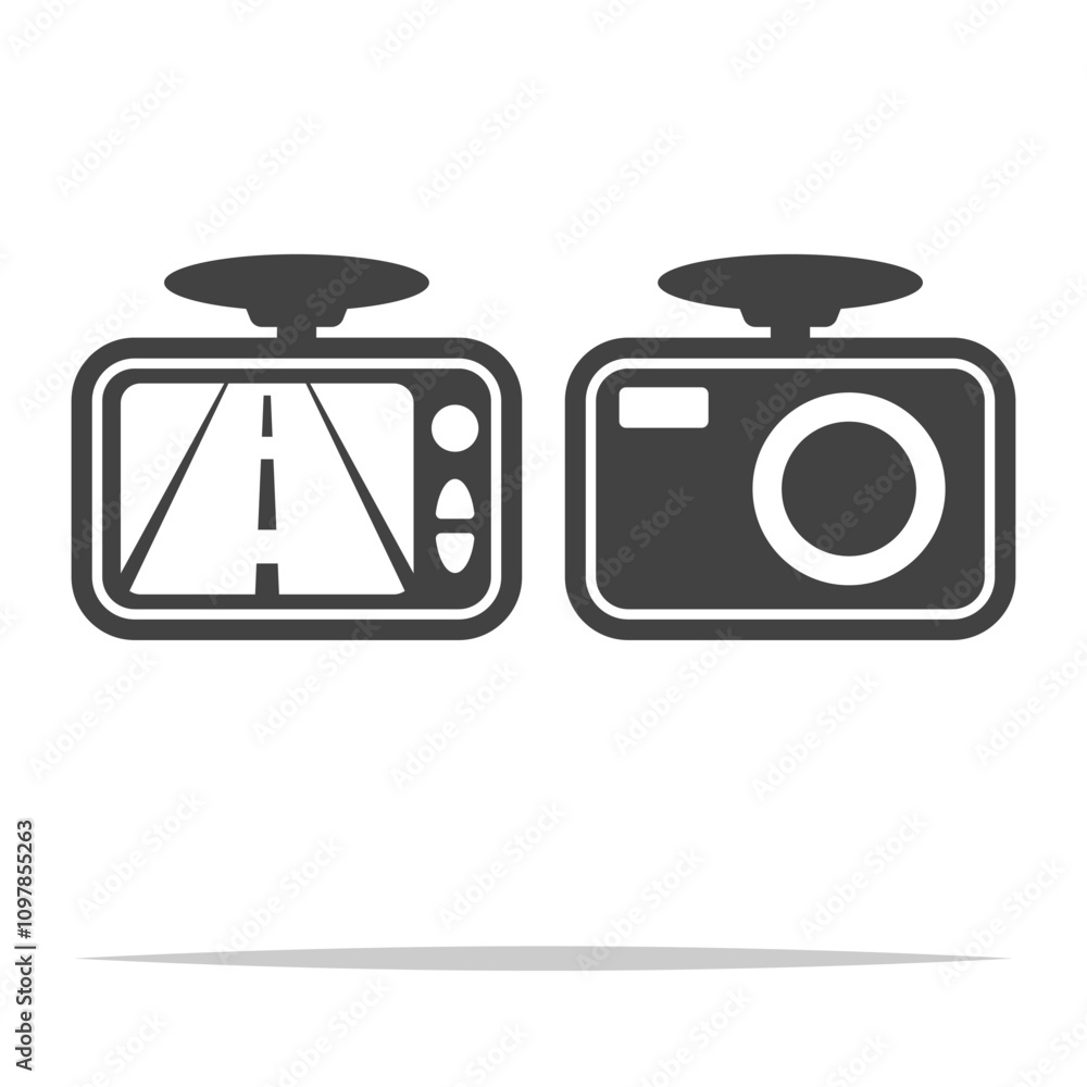 Canvas Prints car dashboard camera icon transparent vector isolated
