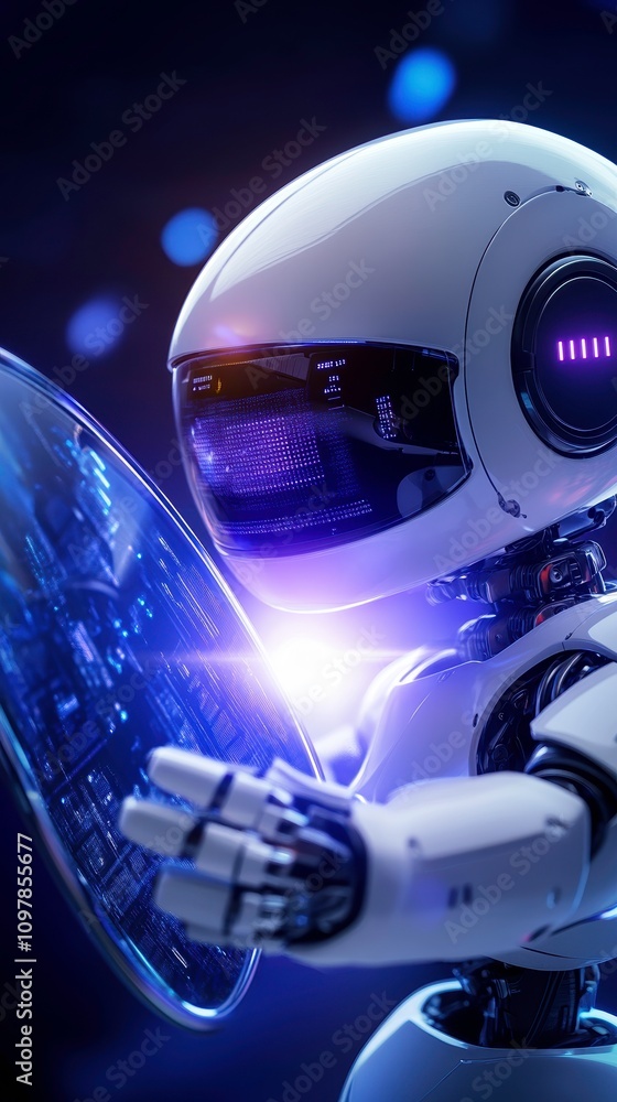 Aufkleber ai robot shielding data future image studio close-up security