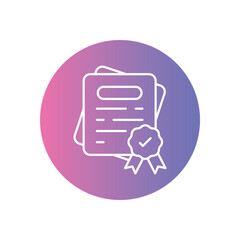 Compliance Certificate vector icon stock illustration