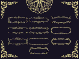 border, aesthetic, vintage and vector border design elements