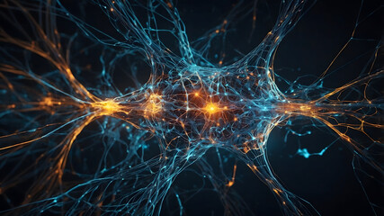 Fototapeta premium Futuristic Abstract Light Fractal Design with Energy Waves and Flames in Space