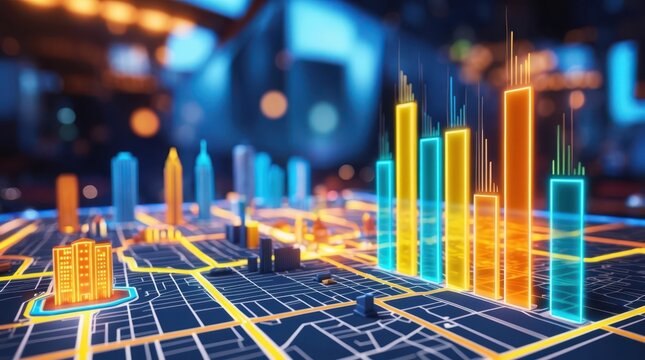 Geographic zones statistical analysis,  Integrating GIS and data visualization for enhanced spatial data interpretation