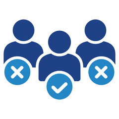 Attendance dual tone color icon, use for UI, UX, app and web development, digital or print. for industry, education, business, financial, Human Resources theme.