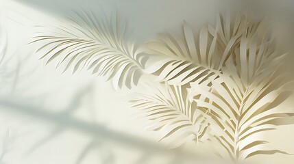 Elegant Paper Cutout Palm Fronds Wall Decor